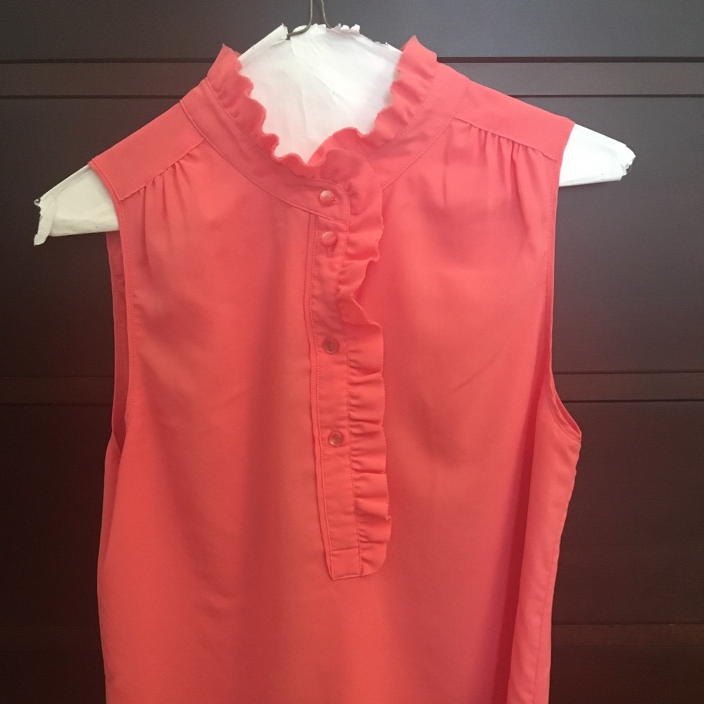 Coral sleeveless top